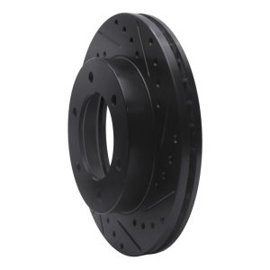 Honda Passport Brake Rotor (1) - Front Right - R1 Concepts - Drilled & Slotted - Black - `01-`04